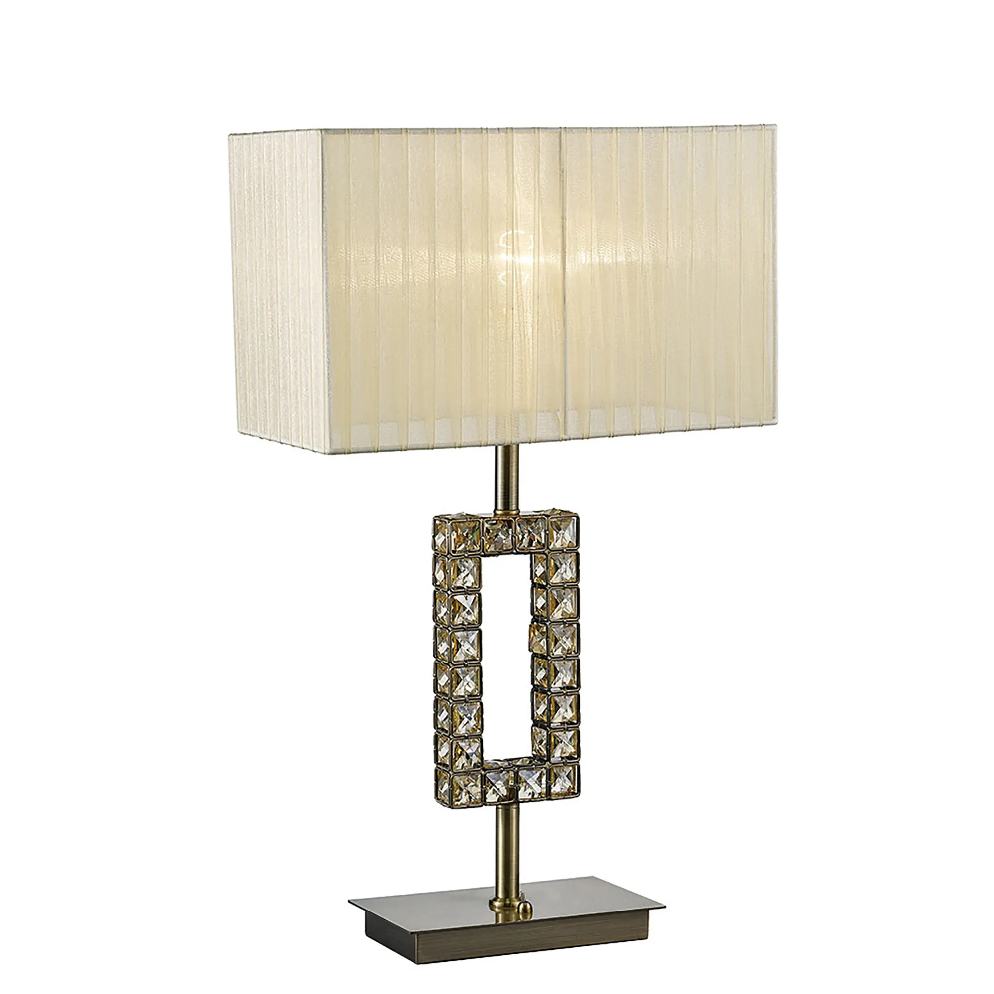 IL31532  Florence Crystal 61.5cm 1 Light Table Lamp